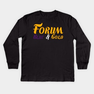 Forum Blue and Gold Kids Long Sleeve T-Shirt